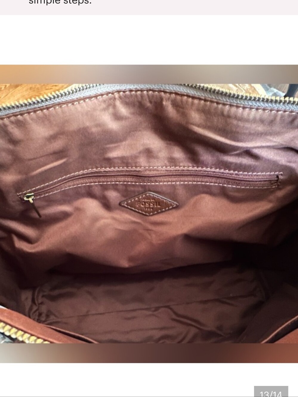 Fossil - Rachel Tote Bag With Brass Key And Scarf - Picture 12 of 13